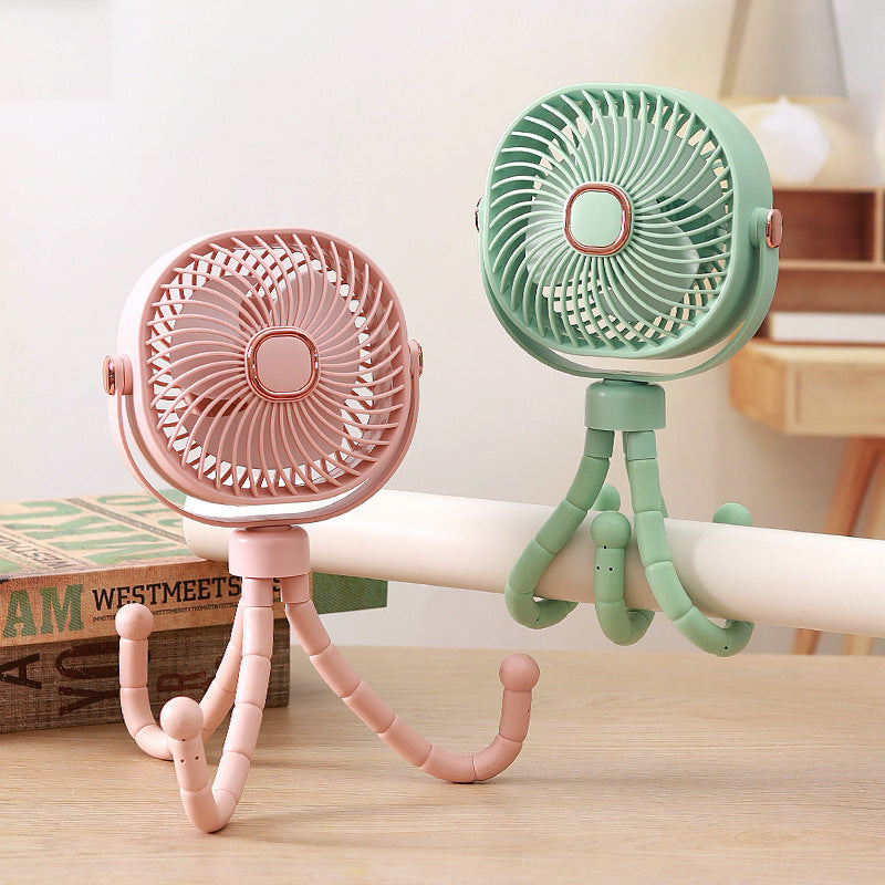 Unisex Mini-Tragbarer Ventilator mit flexibler Halterung Brehn