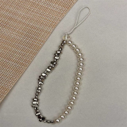 Elegante Perlen- und Metallic-Perlen-Brillen-Kette Brehn