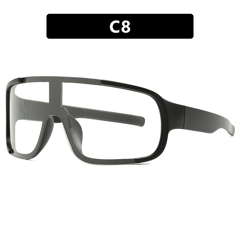 Damen sportliche UV-Schutz-Sonnenbrille mit breiter, aerodynamischer Form Brehn