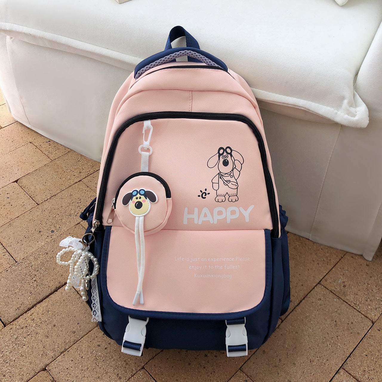 Niedlicher hundethemen Casual Schulrucksack