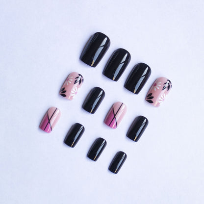 Künstlerisches Floral- und Geometrisches Nagelkunst-Set