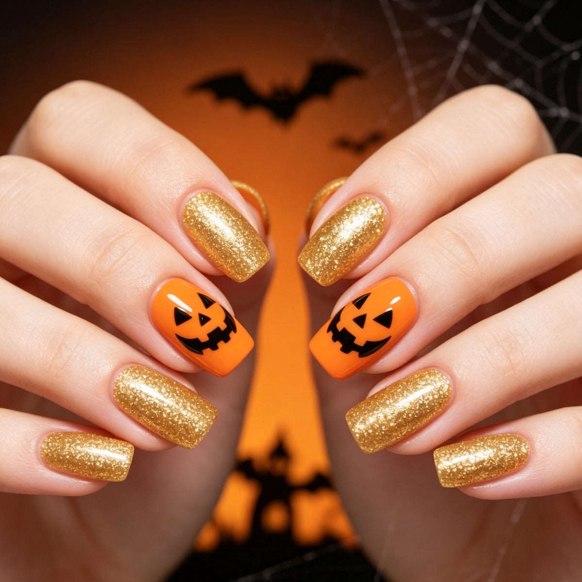 Halloween-Themen-Acryl-Nagelkunst Brehn