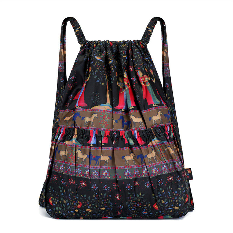 Blumenmuster Zugbeutel Rucksack Brehn