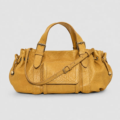 Luxuriöse Texturierte Lederhandtasche