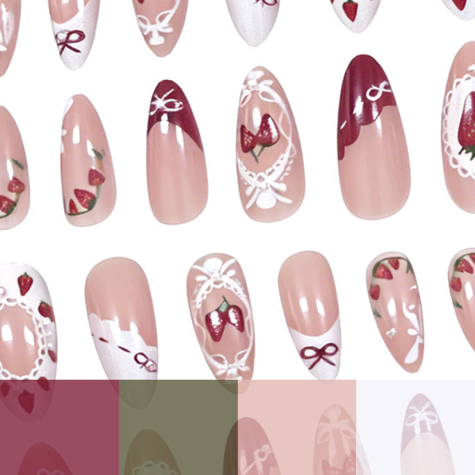 Erdbeer-inspirierten Nagelkunst Brehn