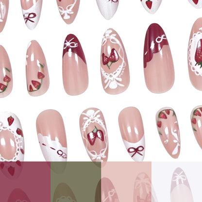 Erdbeer-inspirierten Nagelkunst Brehn
