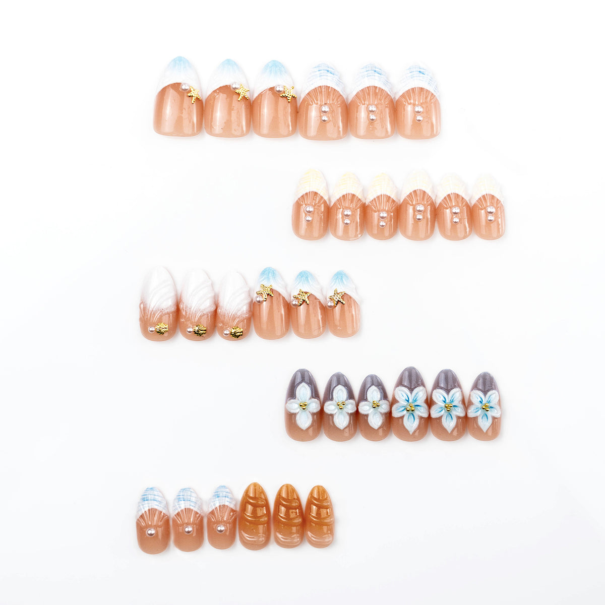 Floral Articulate Press-On Nail Set Brehn