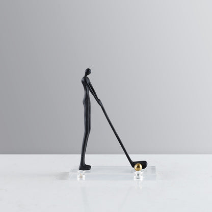 Abstrakte Golfer Skulptur