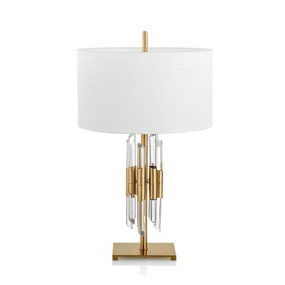 Moderne Kristall-Tischlampe mit goldenen Akzenten