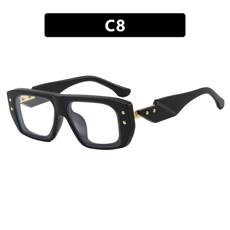 Damen modische quadratische Brille mit mehrfarbigem transparentem Rahmen Brehn