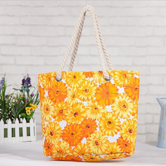 Große Blütenmuster Strandtasche Brehn