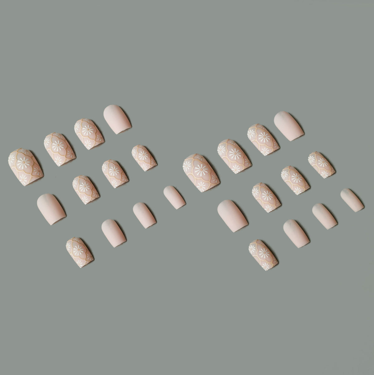 Blumenmuster Acryl Nagelkunstset