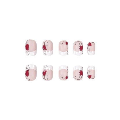 Herz-verzierte Acryl-Nagelkunst-Verstärkungen Brehn