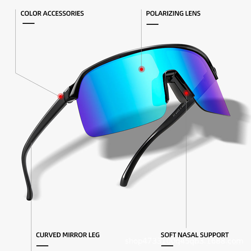 Damen Sportliche Sonnenbrille mit breitem Rahmen und integriertem UV-Schutz Brehn