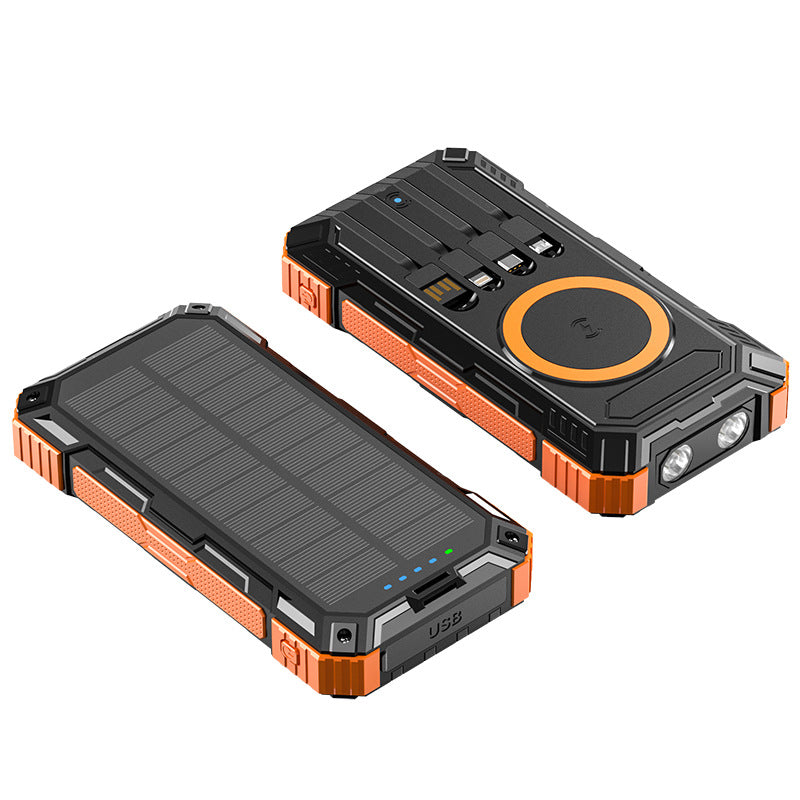 Robuste Solar Powerbank mit Multifunktionsanschlüssen Brehn