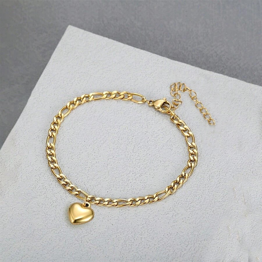 Herz Charm Link Armband Brehn