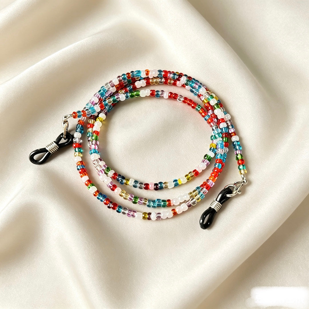 Bunte Perlen Brillen Kette Brehn