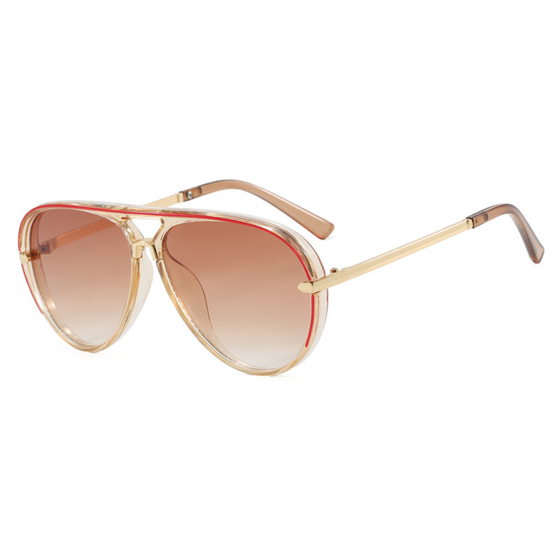 Damen modische Piloten-Sonnenbrille mit eleganten Metallakzenten Brehn