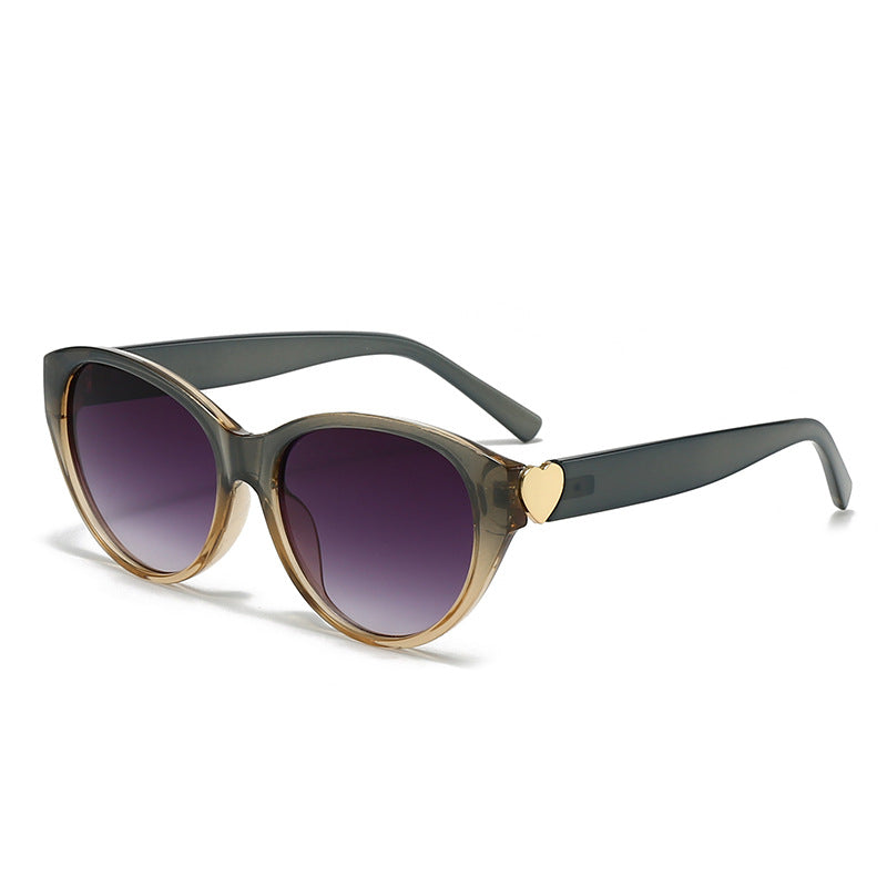 Damen Cat-Eye Sonnenbrille mit Herzmotiv Brehn