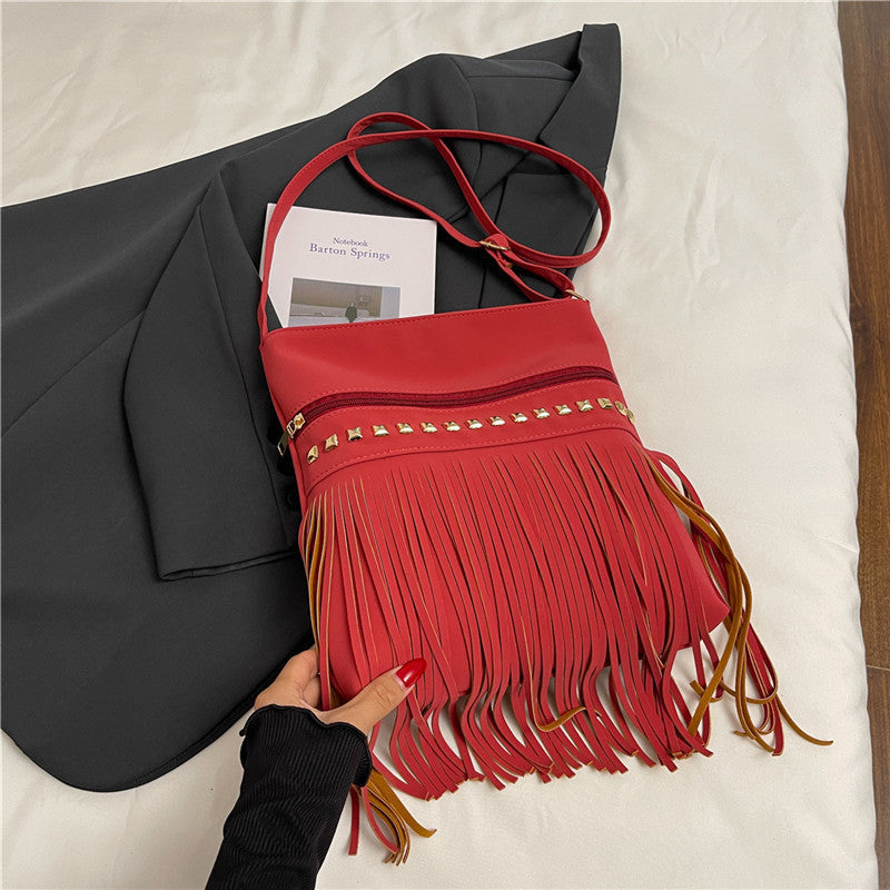 Stylische Fransen Crossbody Tasche Brehn