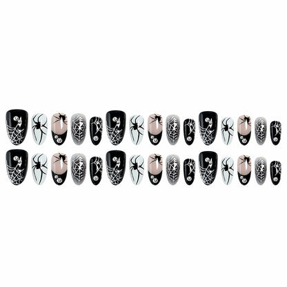 Kreatives Kunstnagelset mit Halloween-Spinnen-Design Brehn