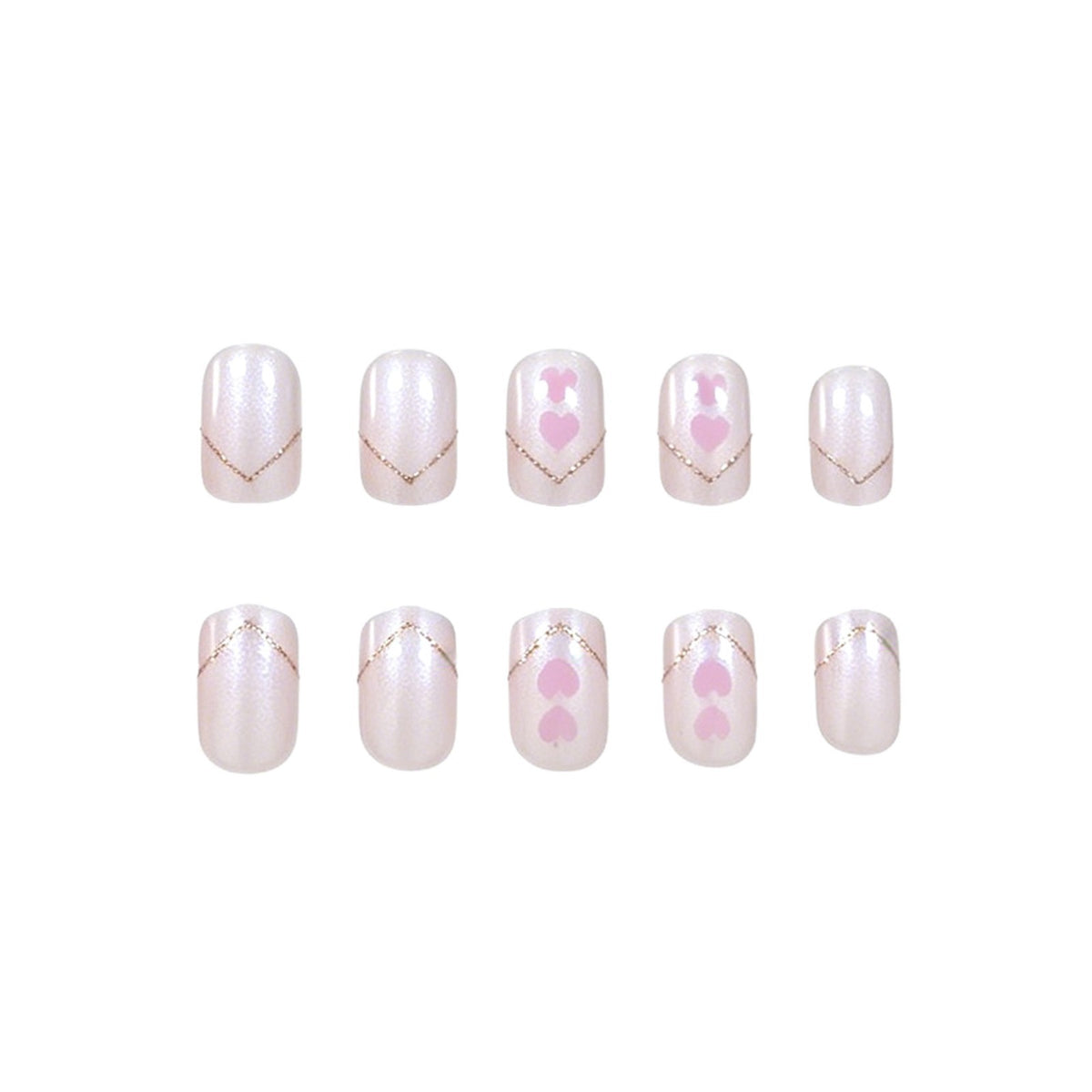 Romantische Herz Nagelkunst Brehn
