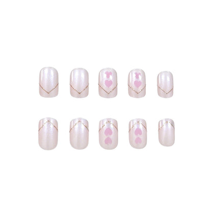 Romantische Herz Nagelkunst Brehn