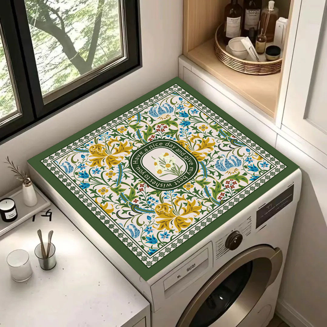 Vintage Floral Decorative Laundry Mat Brehn