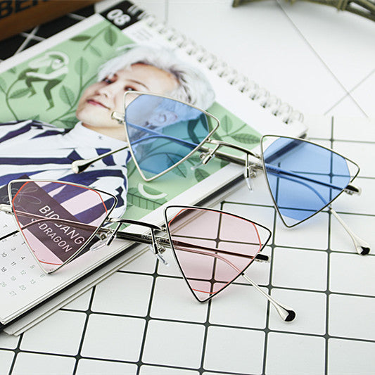 Damen geometrische Sonnenbrille mit elegantem Metallrahmen Brehn