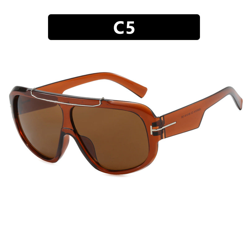 Damen Oversized-Sonnenbrille im modernen, transparenten Design Brehn