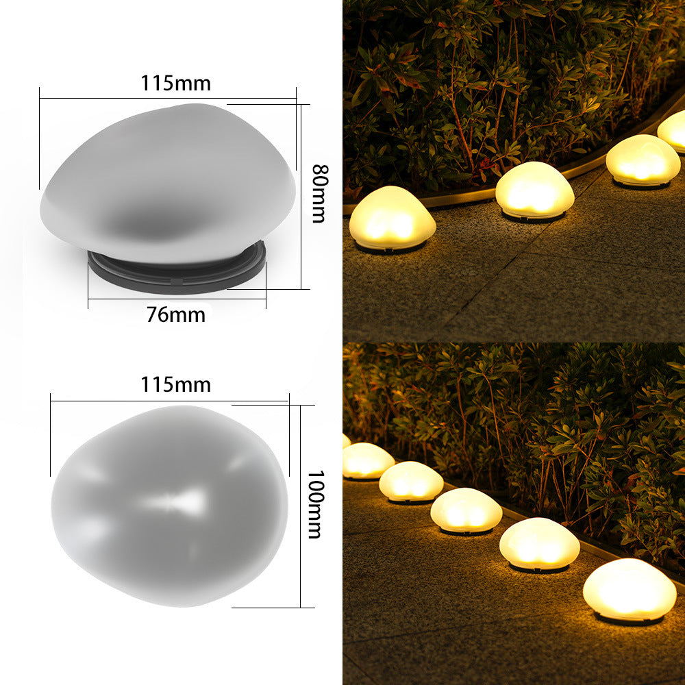 Wiederaufladbare LED-Kieselweglichter Wasserdicht Gartenakzent Brehn