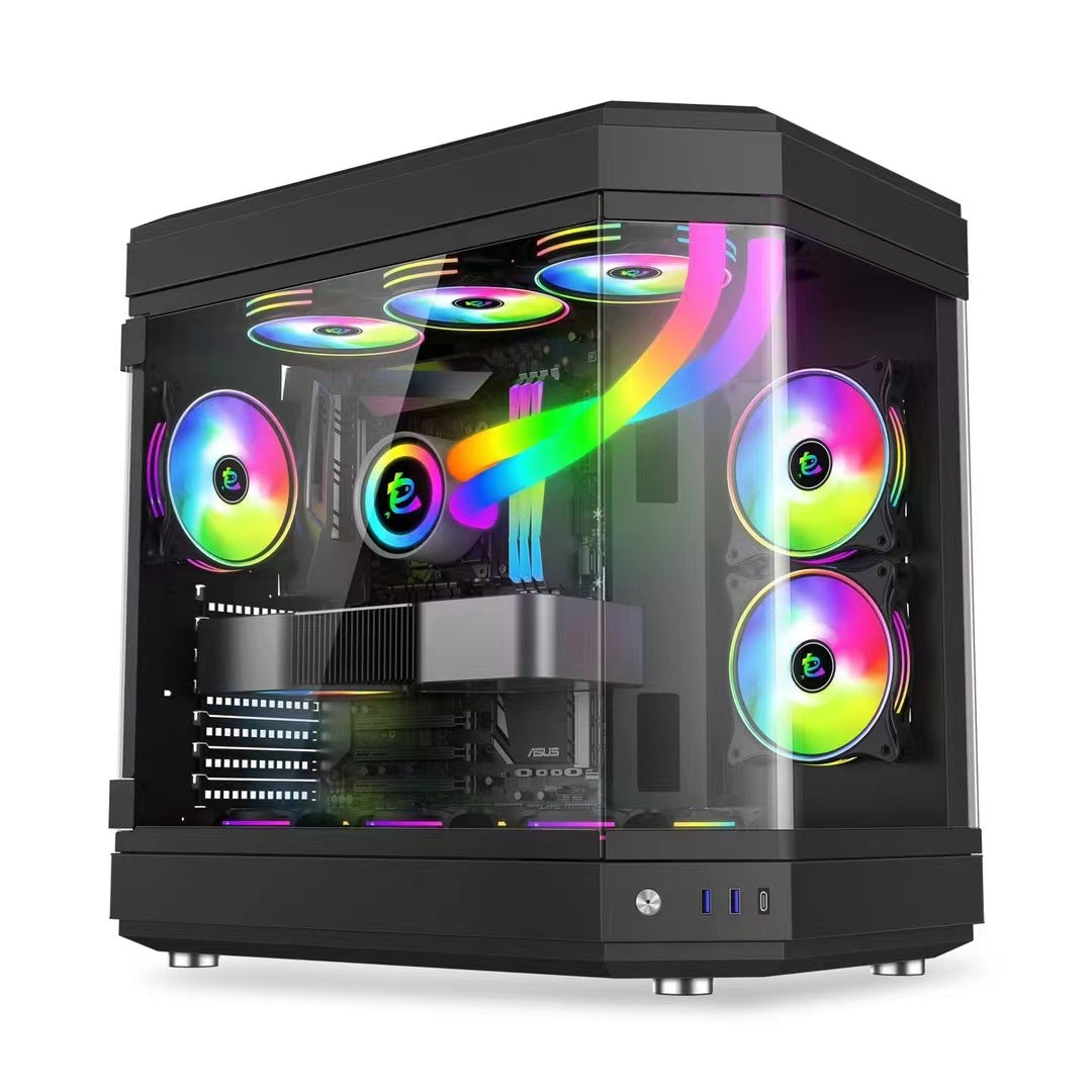 Erweiterbares Transparentes Gaming-PC-Gehäuse Brehn