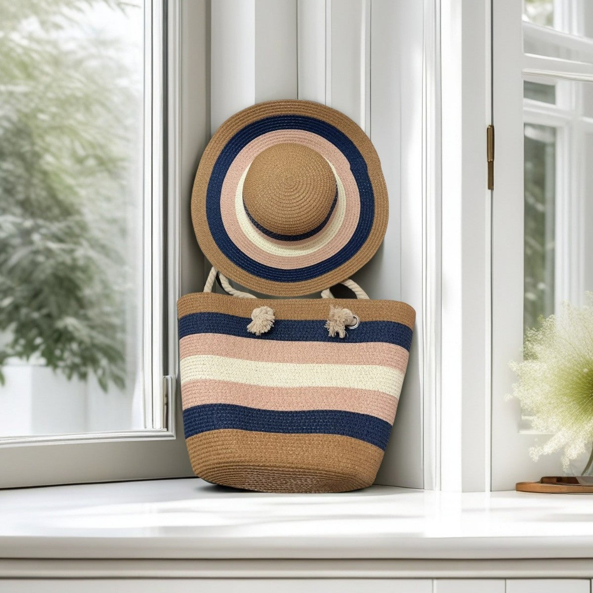 Strandtasche mit Bunten Streifen Brehn