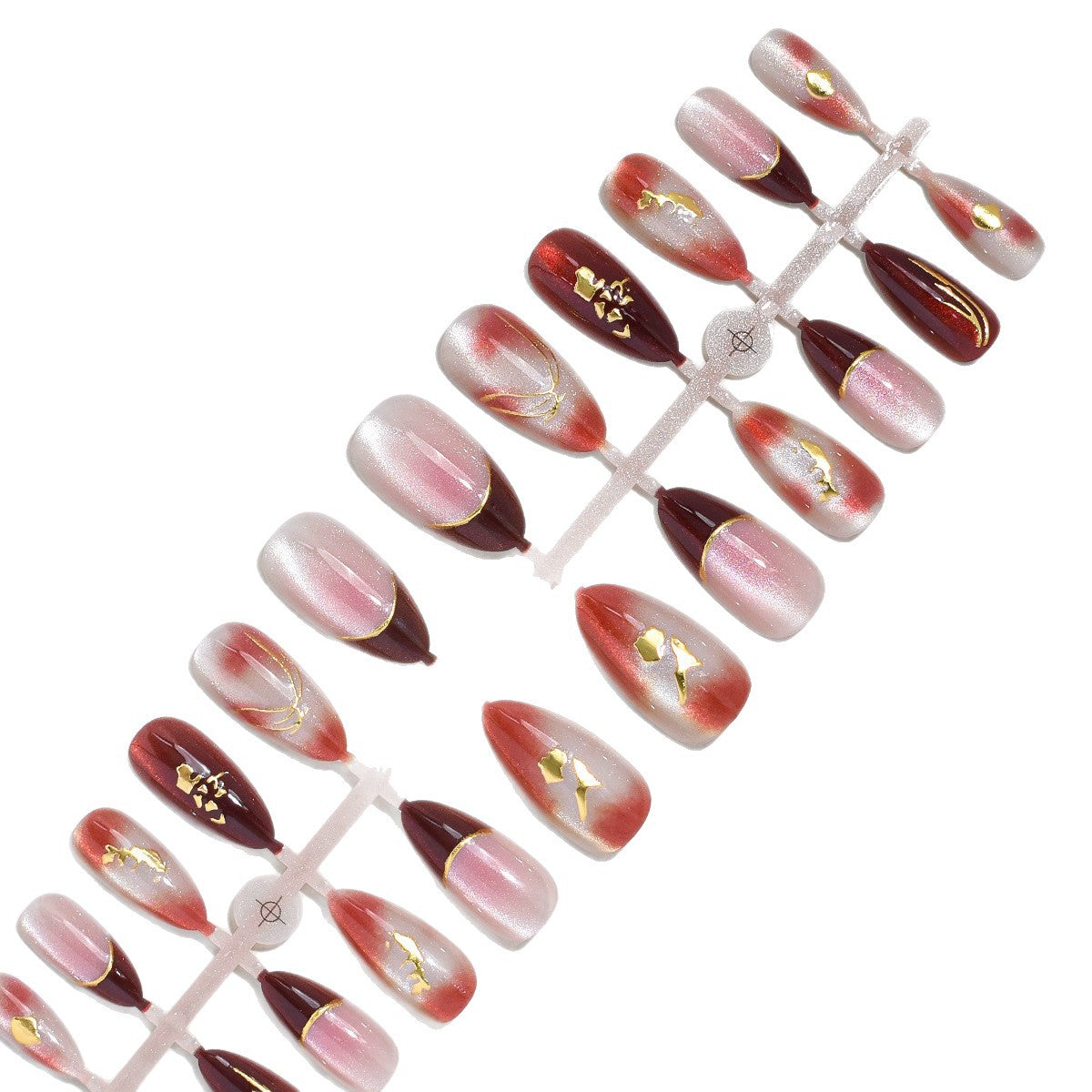 Künstlerisches Press-On Nagelset mit einzigartigen Designs Brehn