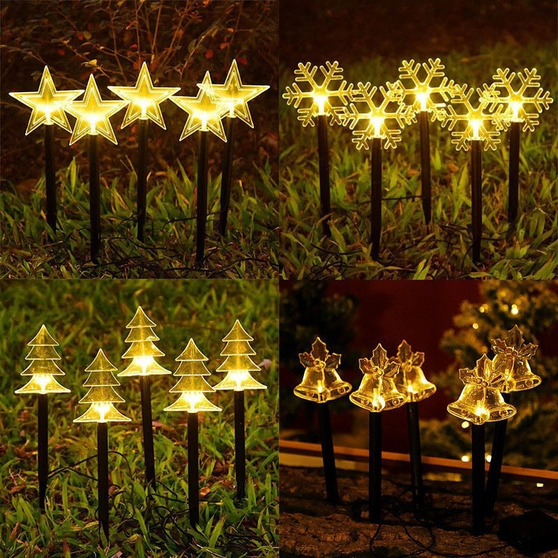 Acryl Feiertagsmotiv Solar Gartenweg Stake Lichter Mit Warmem LED Und Erdspieß Brehn