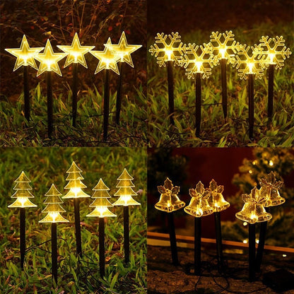 Acryl Feiertagsmotiv Solar Gartenweg Stake Lichter Mit Warmem LED Und Erdspieß Brehn