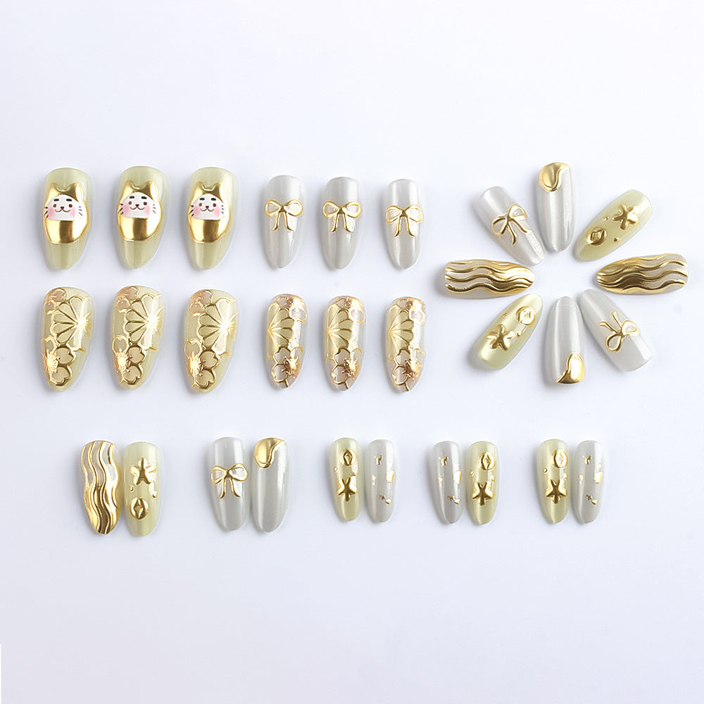 Künstlerisches 3D Press-On Nagelkunstset Brehn