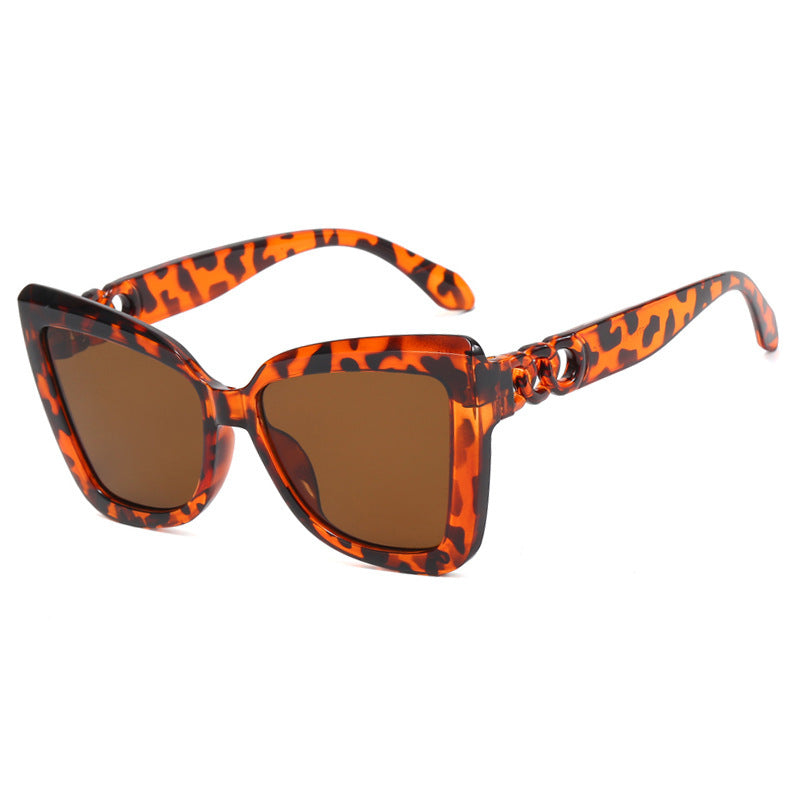 Damen große Sonnenbrille im auffälligen Leoparden-Design Brehn