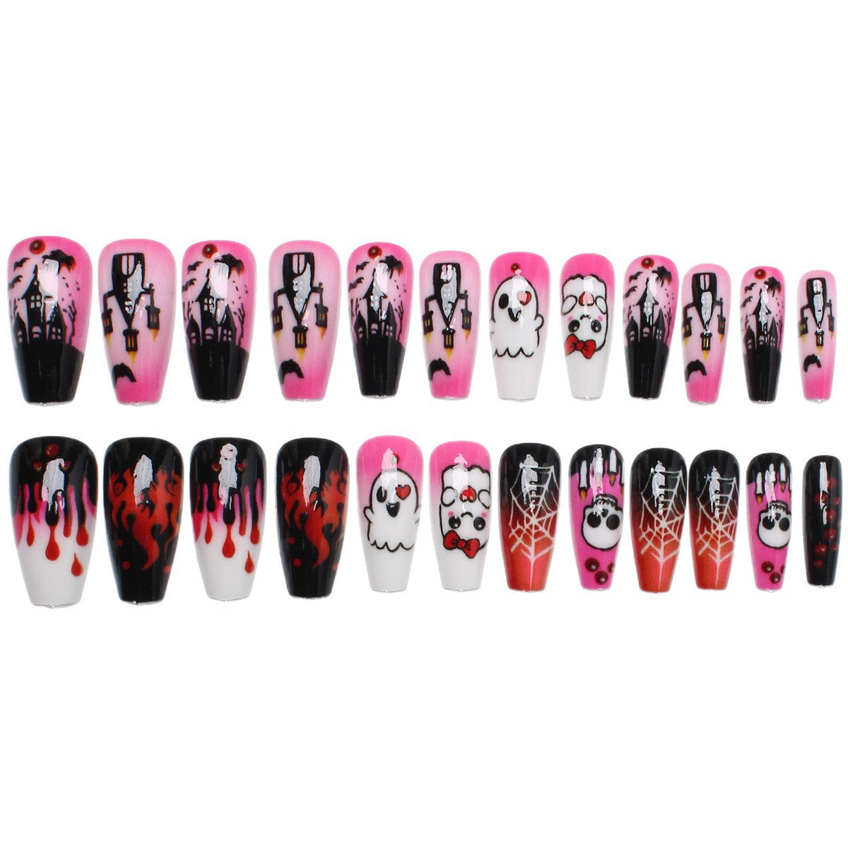 Kreatives Halloween Kunstnagel-Set Brehn