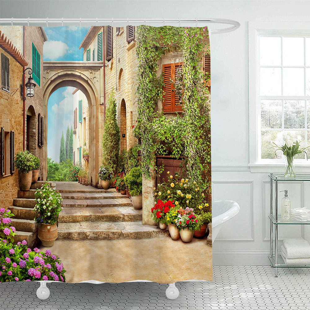Floral Lane-inspirierte Duschvorhang Brehn