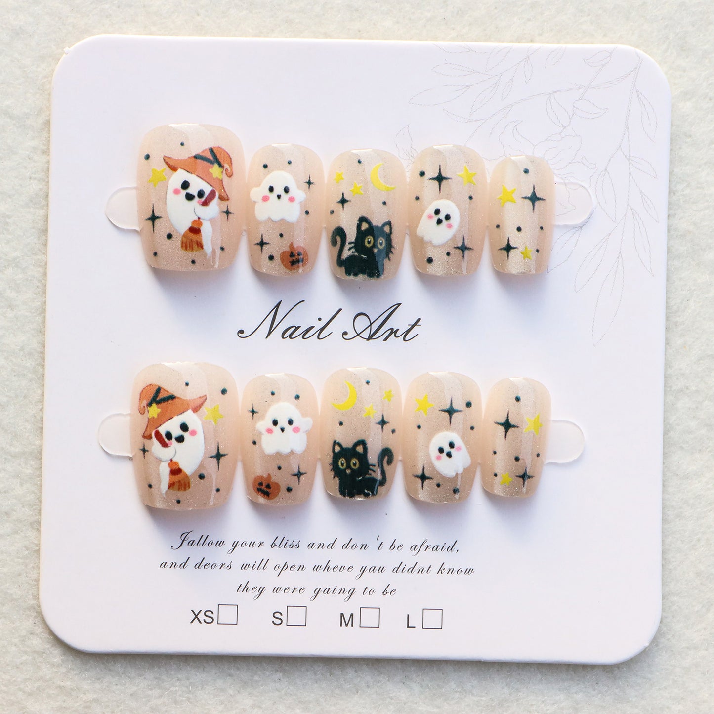 Halloween-Themen Press-On Nagelkunst Set Brehn