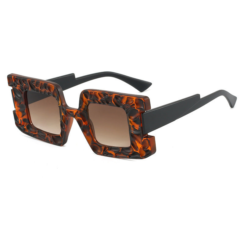 Damen auffällige Sonnenbrille mit strukturiertem Rahmen Brehn