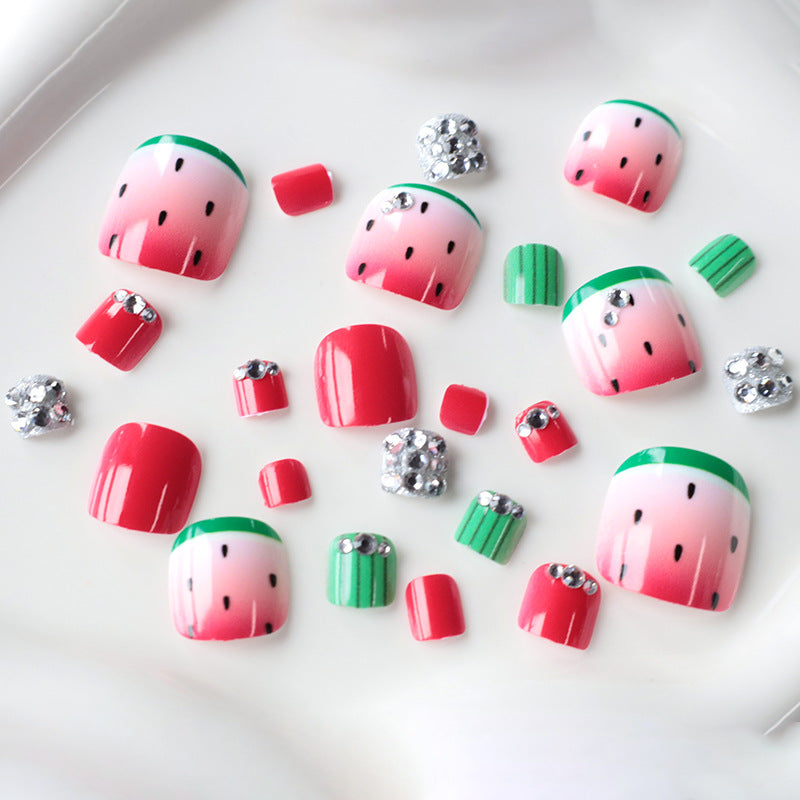 Verspielt Wassermelonen-Themen Nagelkunst Brehn