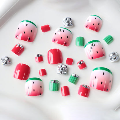 Verspielt Wassermelonen-Themen Nagelkunst Brehn