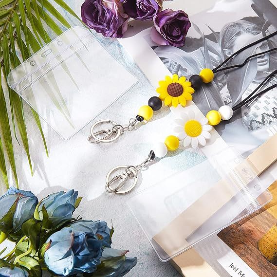Dekorative Perlen-Lanyard mit ID-Halter Brehn
