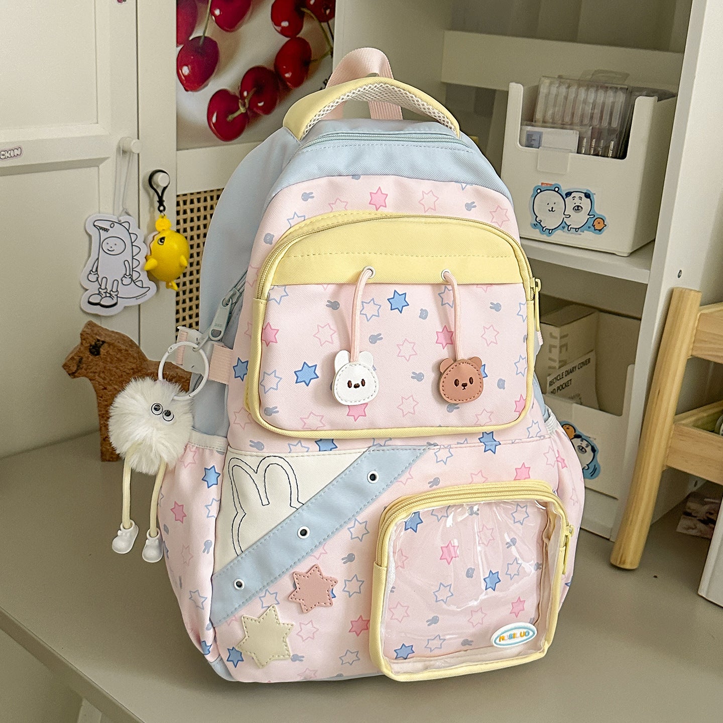 Kinder Spaß Charakter Design Multi-Taschen Schulranzen