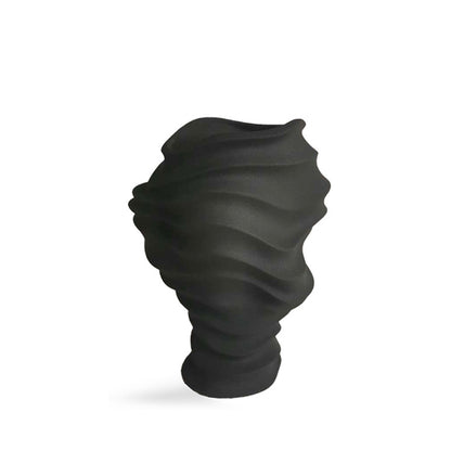 Elegante zeitgenössische dekorative Vase mit Wellenmuster