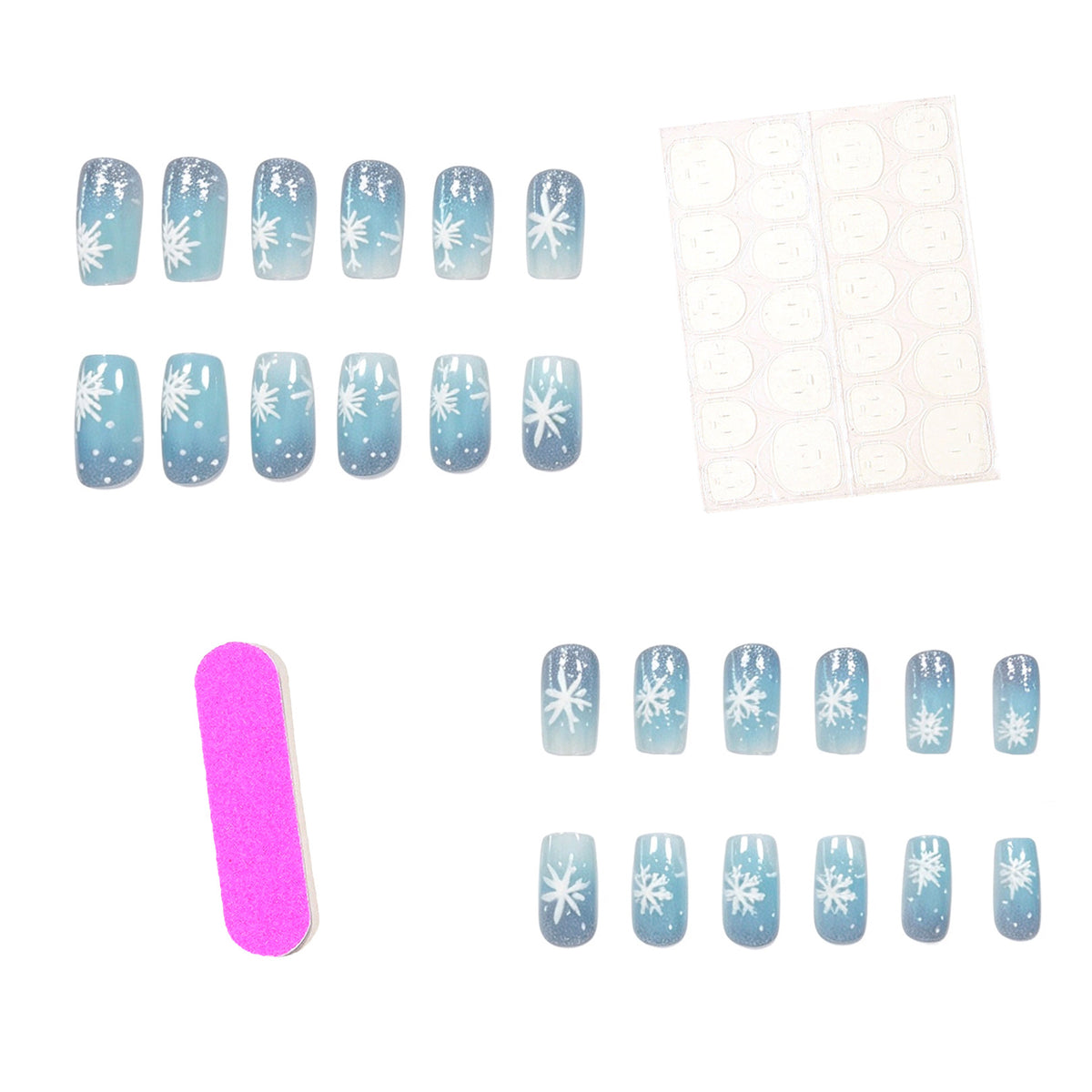 Frosted Snowflake Gel Nail Art Set Brehn