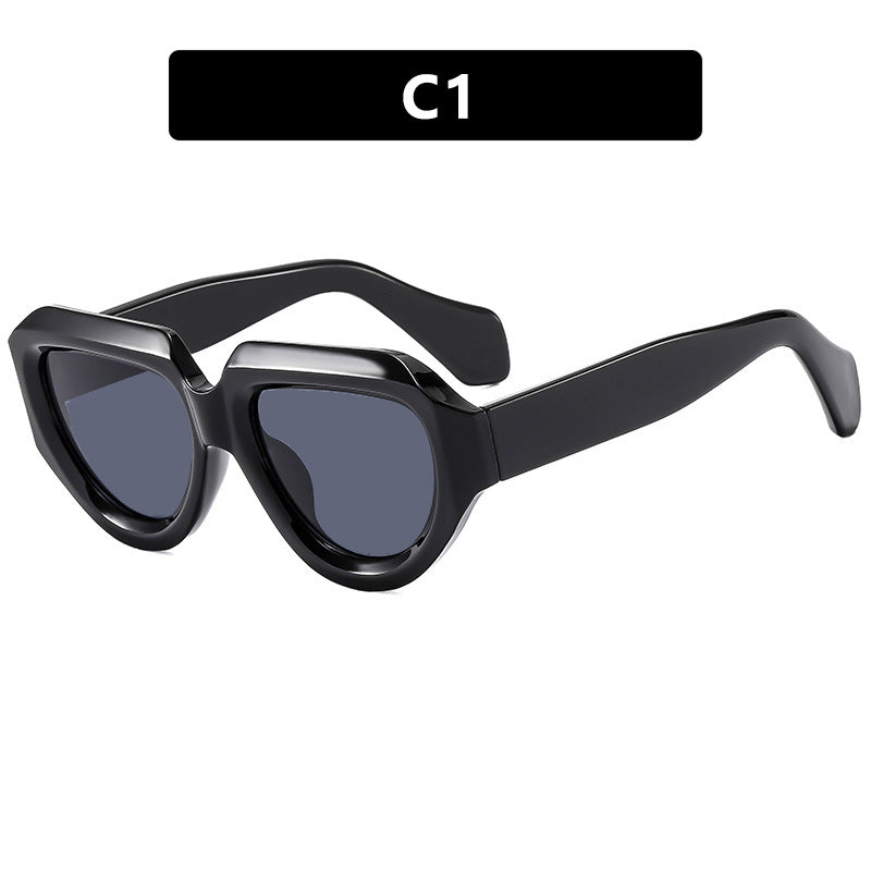 Damen modische Sonnenbrille mit einzigartigem, eckigem Rahmen Brehn