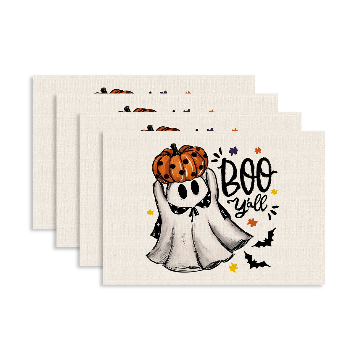Mehrteiliges Halloween-Tischset aus abwischbarem Vinyl rutschfeste Platzdeckchen